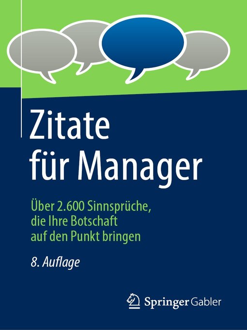 Title details for Zitate für Manager by Springer Fachmedien Wiesbaden GmbH - Available